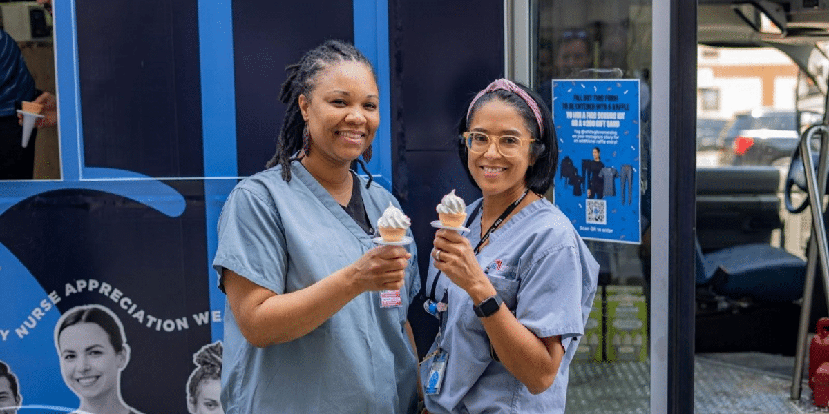 White Glove Placement Free Ice Cream for Nurses Week