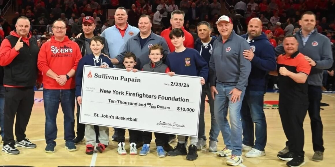 Sullivan Papain Partners with St. John’s Athletics to Recognize Firefighters